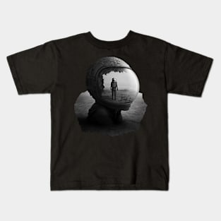 Alone in moon Kids T-Shirt